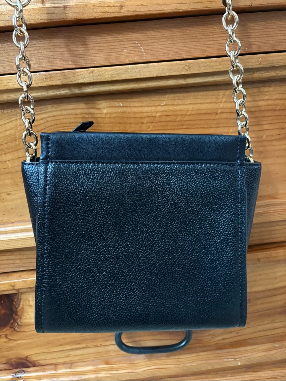 Michael Kors Graham Small Messenger Bag Shoulder Strap Crossbody Black Leather